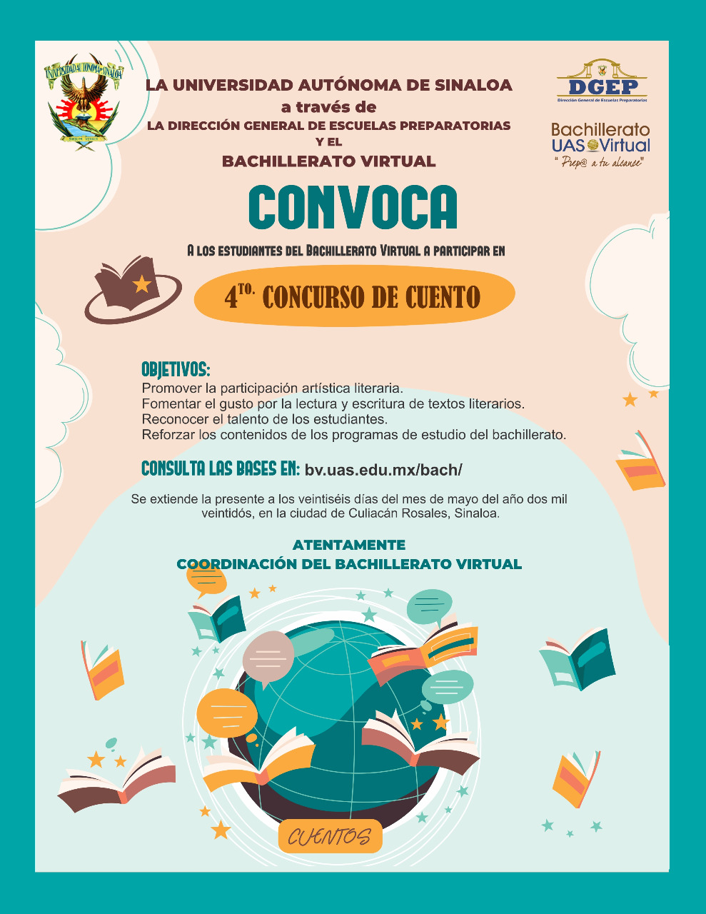 imagen del poster del cuarto concurso de cuento